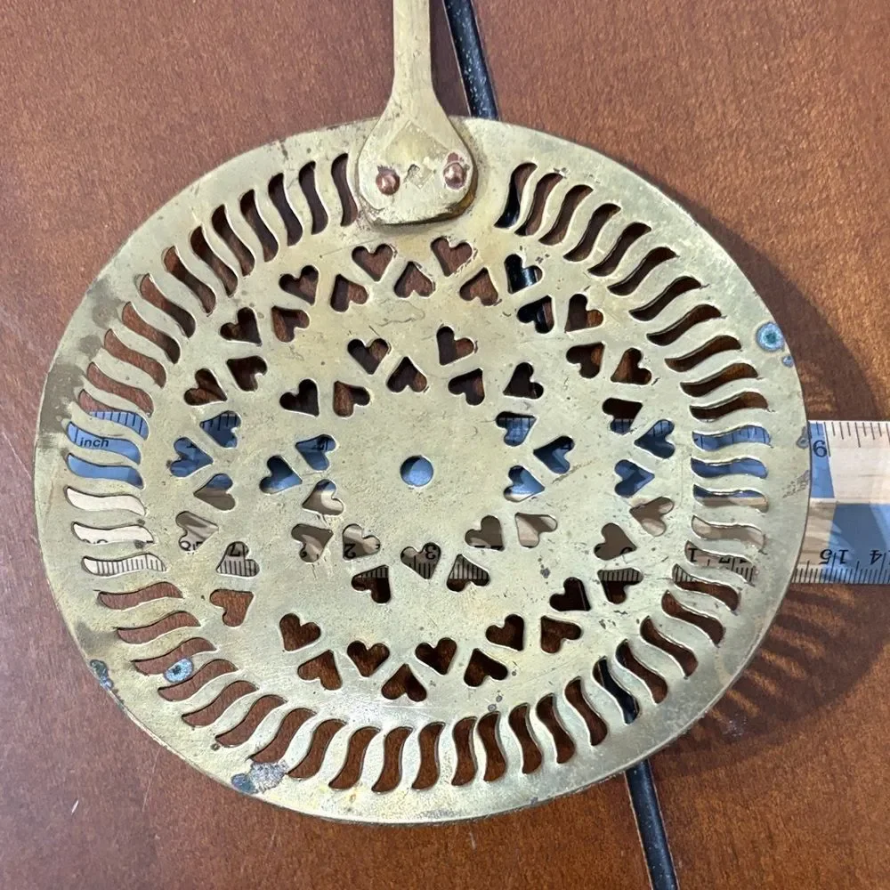 Artisan Brass Skimmer with Decorative Cutouts